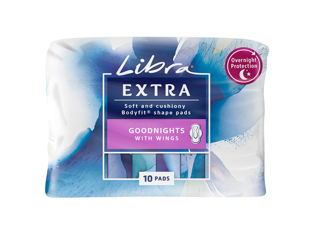 Libra Extra Pads Goodnights with Wings 10 Pack