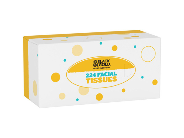 Black & Gold Facial Tissues