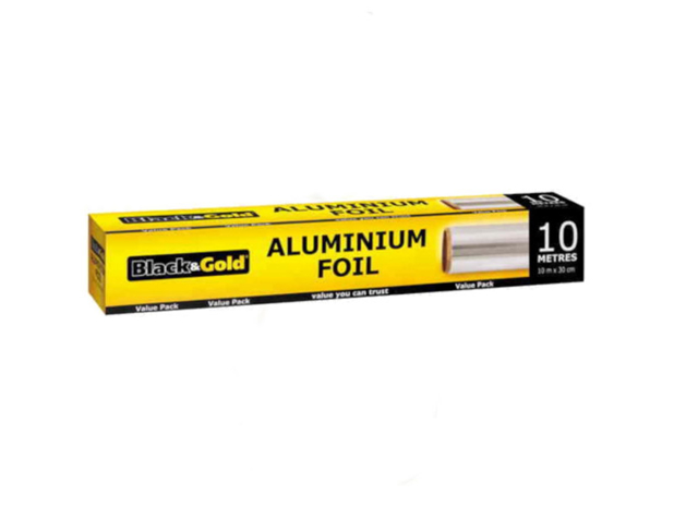 Black & Gold Aluminum Foil 10m