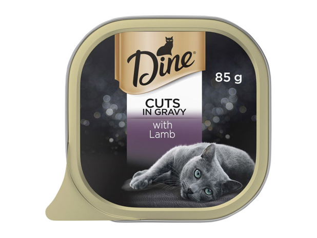 Dine Wet Cat Food Lamb In Gravy Tray 85g