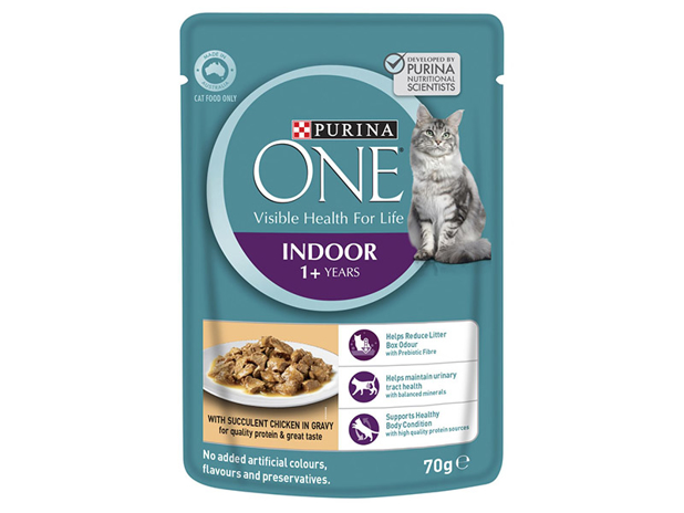 Purina One Adult Indoor with Chicken in Gravy Wet Cat Food 70g