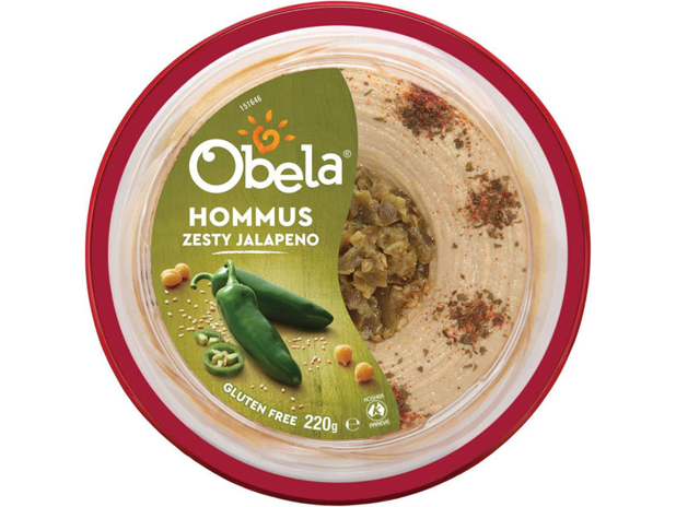 Obela Hommus Garnished With Zesty Jalapenos 220g