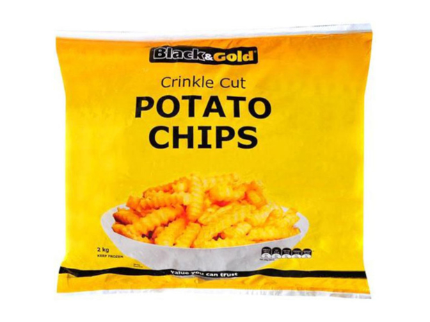 Black & Gold Crinkle Cut Chips 2 Kilogram