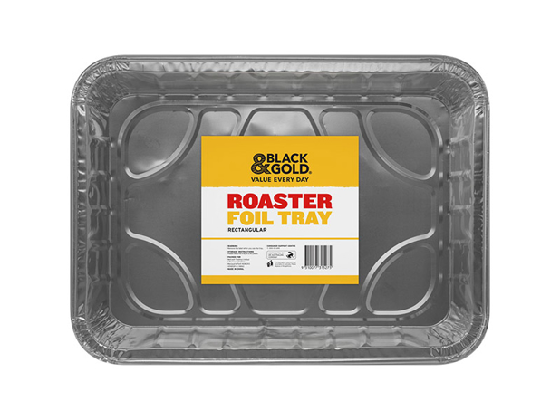 Black & Gold Foil Roaster Rectangle