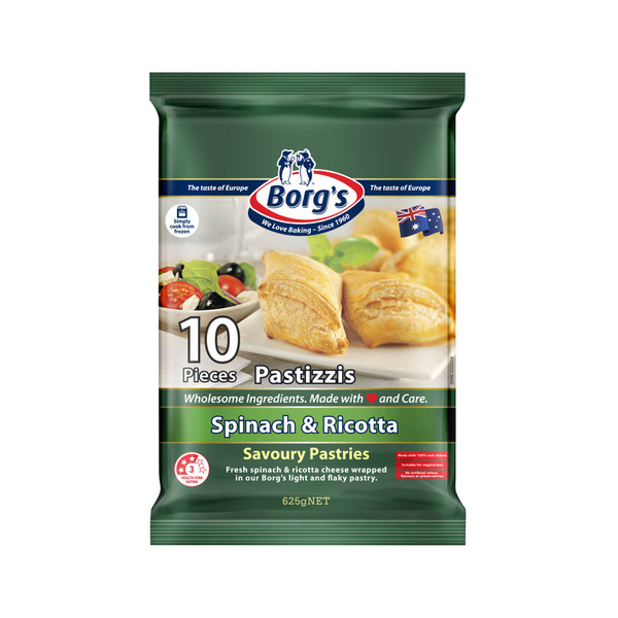 Borg's Spinach Ricotta Pastizzi 625g