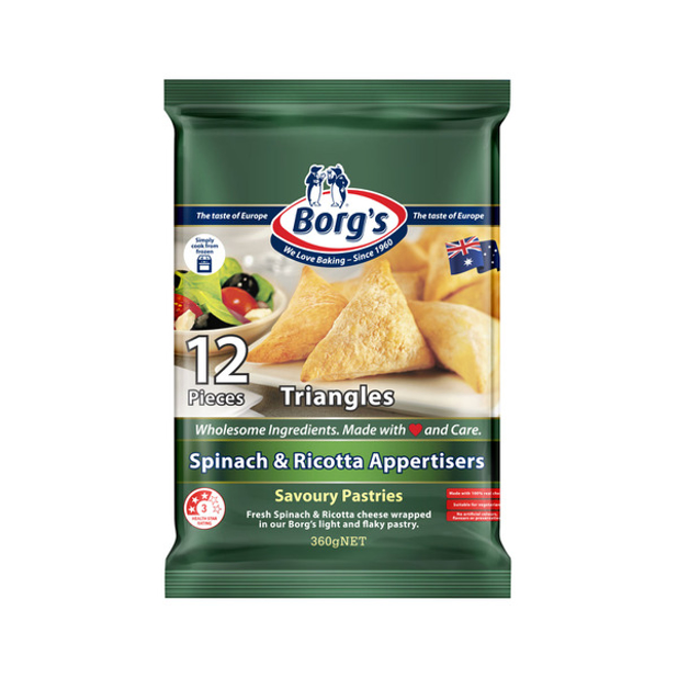 Borg's Spinach & Ricotta Triangles 360g