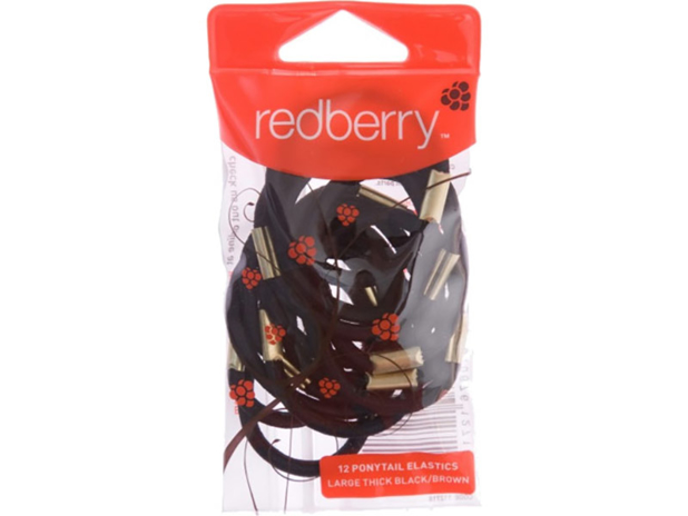 Redberry Ponytail Large Black 24pk