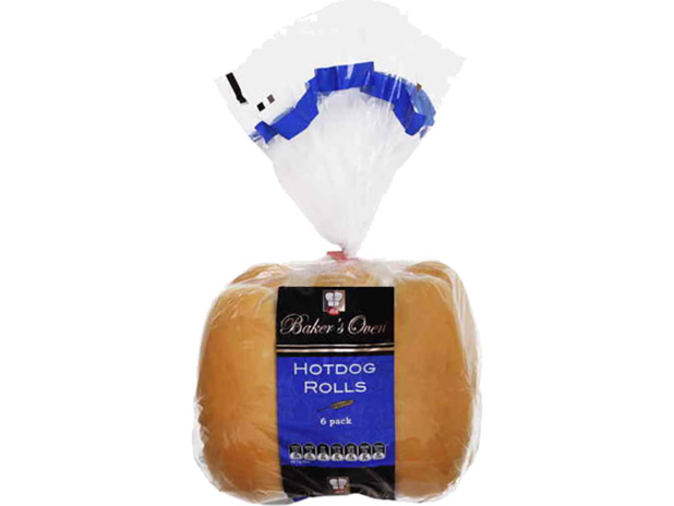 IGA Baker's Oven Bread Rolls Hot Dog 6pk