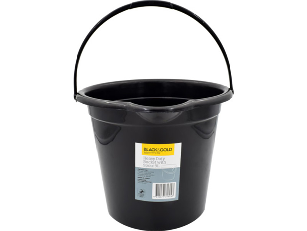 Black & Gold Bucket Heavy Duty 9L