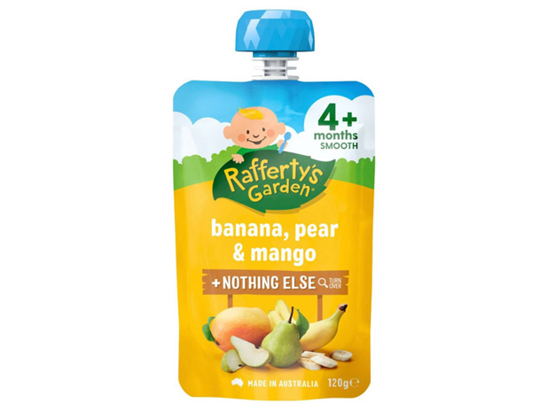 Rafferty's Garden Food 4 Months+ Banana, Pear & Mango 120g