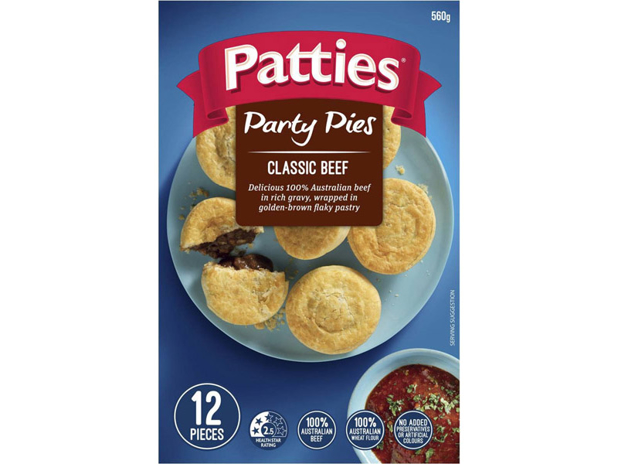 Patties Party Pies Classic Beef 12 Pack