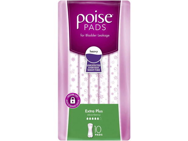 Poise Incontinence Pads Extra Plus Absorbency 10 Pack