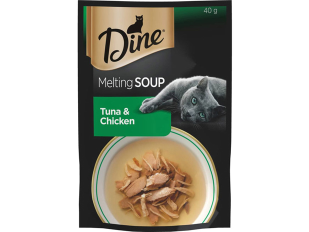 Dine Melting Soup Tuna & Chicken Wet Cat Food Treat 40g