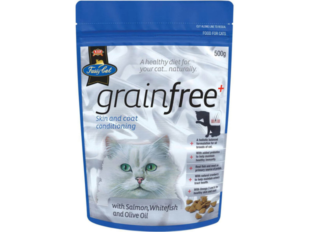 V.I.P. Fussy Cat Grainfree Salmon & White Fish With Oil 500g