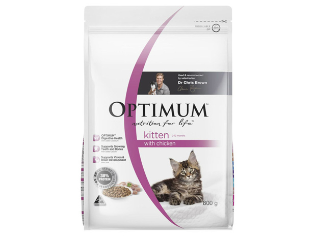 Optimum Kitten Dry Cat Food Chicken 800g